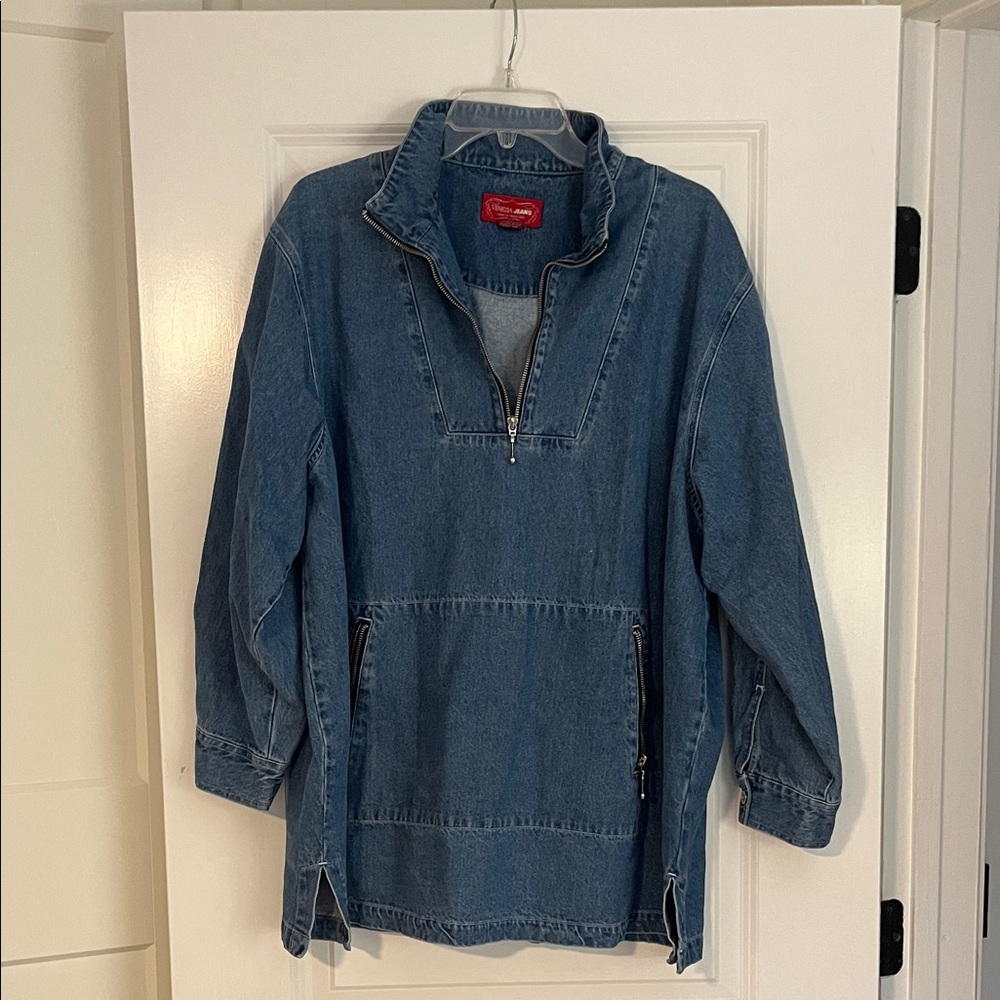 Blue Denim Pullover Jacket